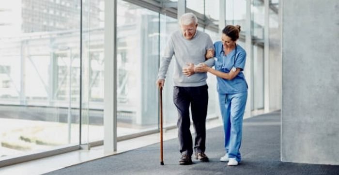 how to walk with a walking stick