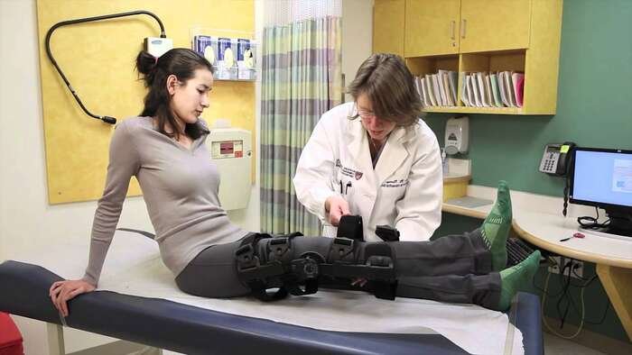 how to put on a hinged knee brace properly