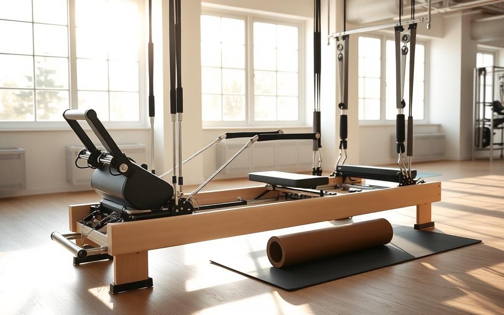 how to stretch using Aeropilates reformer