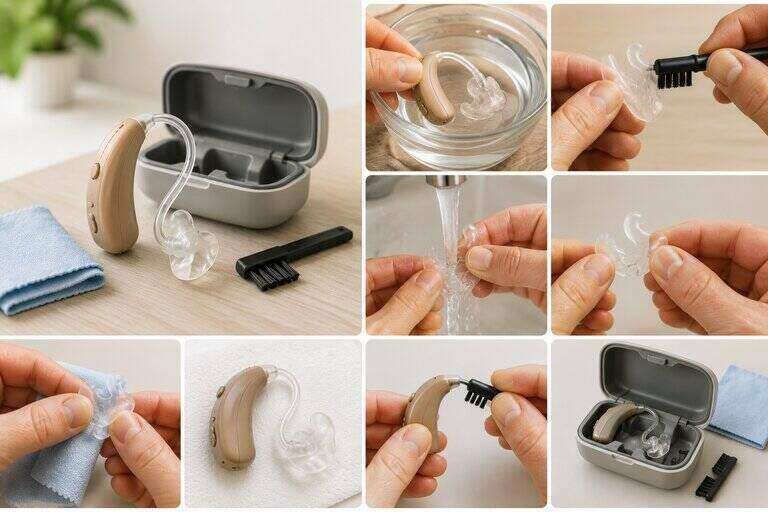 how to clean a hearing aid earmold