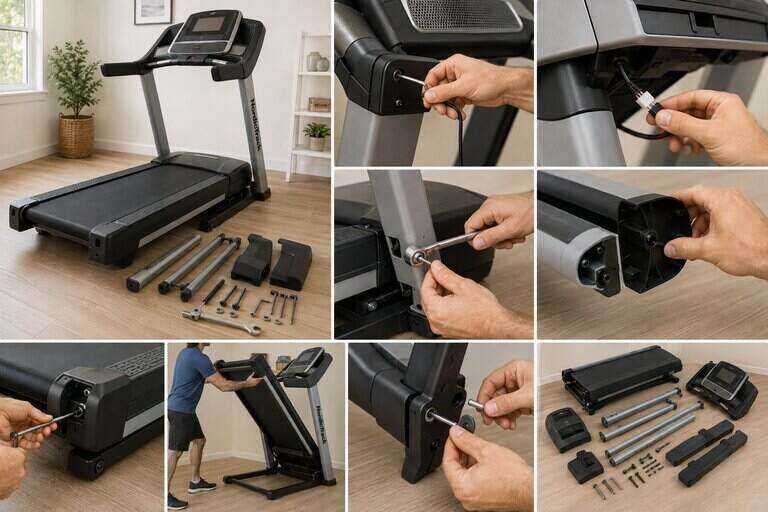 how to disassemble nordictrack treadmill for moving