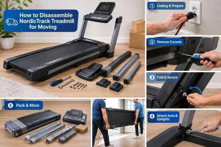 how to disassemble nordictrack treadmill