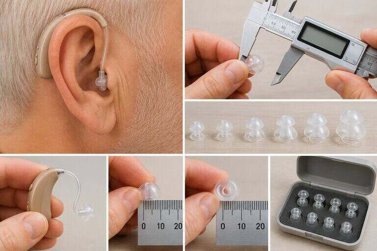 how to measure hearing aid domes