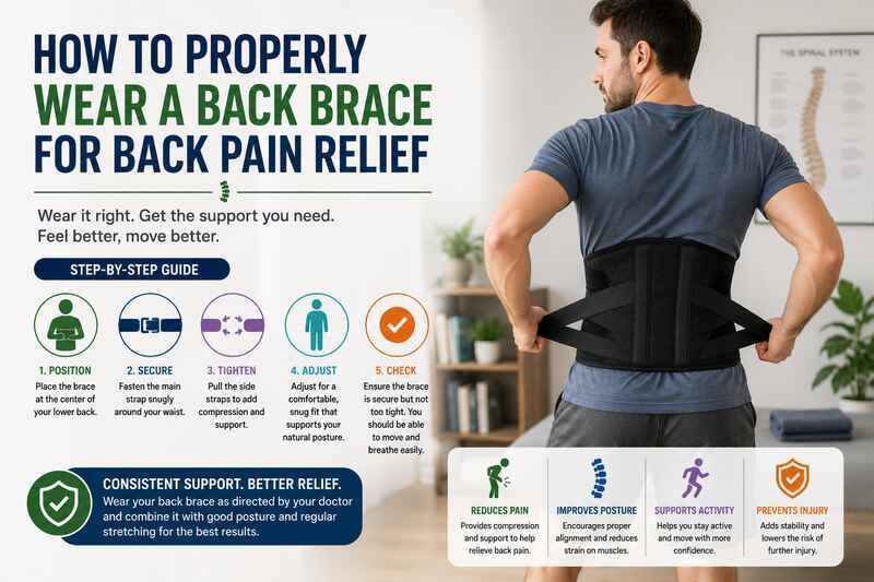 how to properly wear a back brace