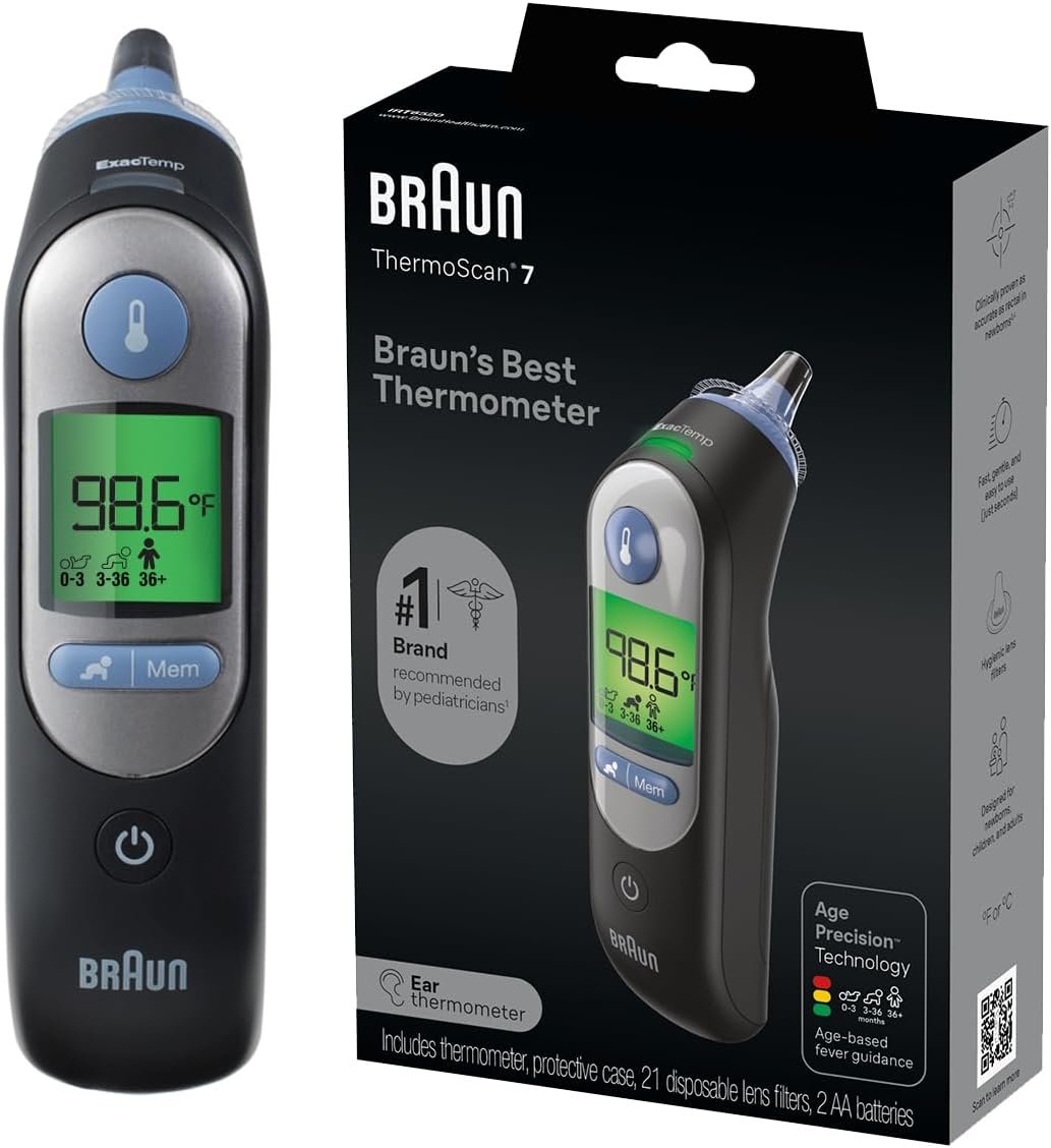 Braun ThermoScan 7 Ear Thermometer with Age Precision IRT6520