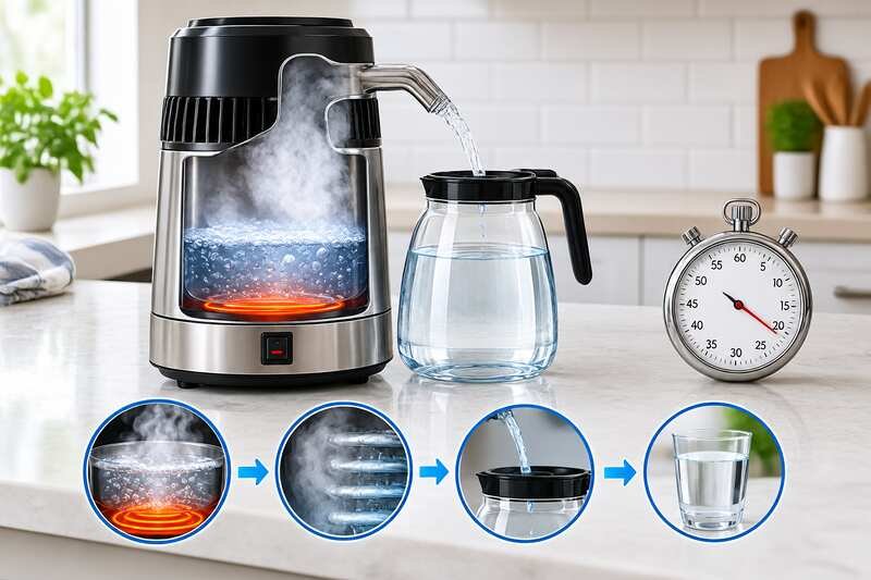 how long does it take to distill water
