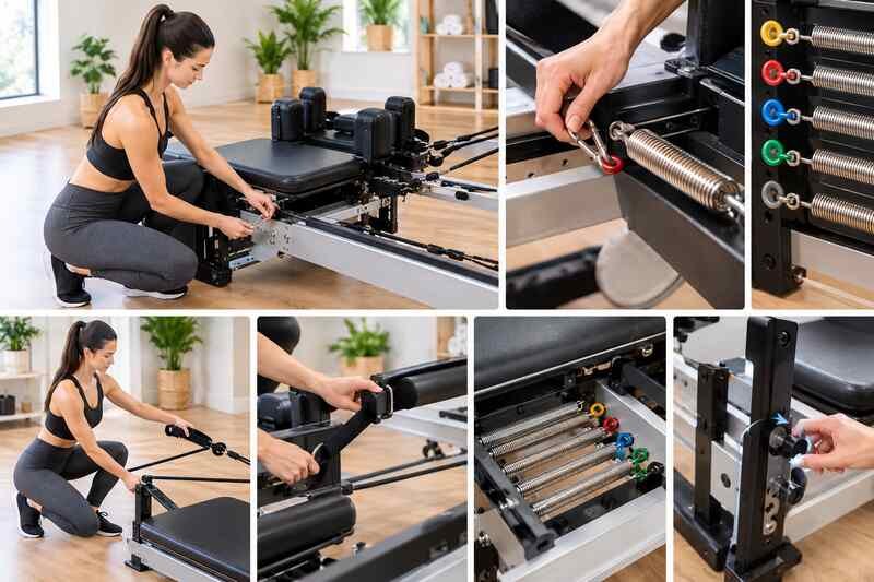 how to adjust resistance on Aeropilates reformer