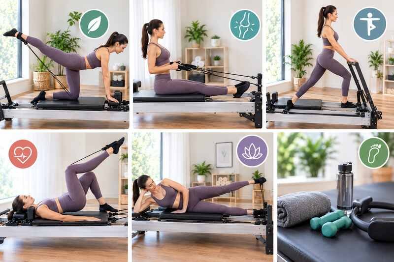 how to perform low-impact workouts on Aeropilates reformer