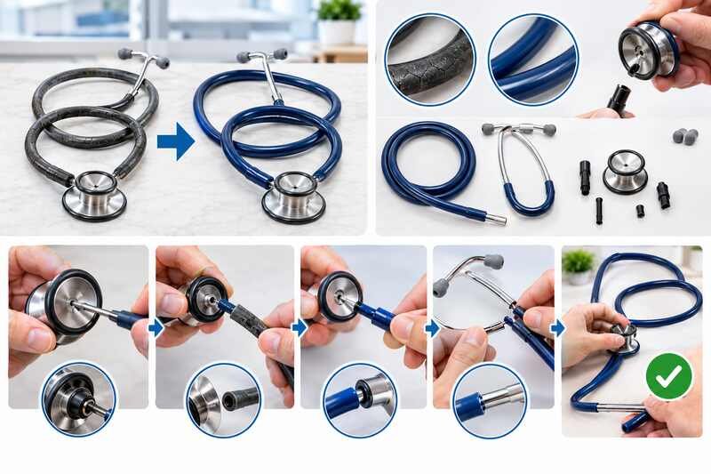 how to replace stethoscope tubing