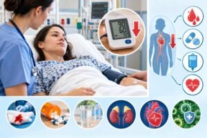 what causes low blood pressure after surgery