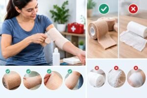 what type of bandage is preferred over plain roller gauze