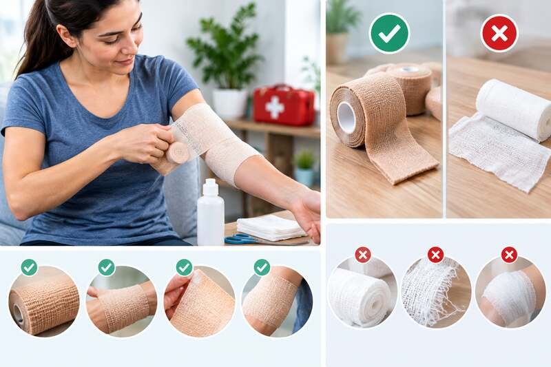 what type of bandage is preferred over plain roller gauze